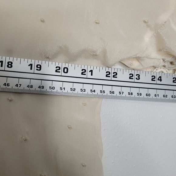 Sundance Swiss Dot Crochet Short Sleeve Top in Cream Ivory Boho size large - Picture 4 of 5